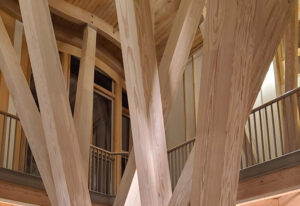 Wood laminate beams from Unalam showcasing modern architectural design.