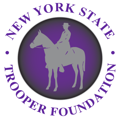 Logo of the New York State Trooper Foundation featuring a trooper on horseback.